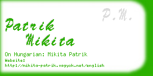 patrik mikita business card